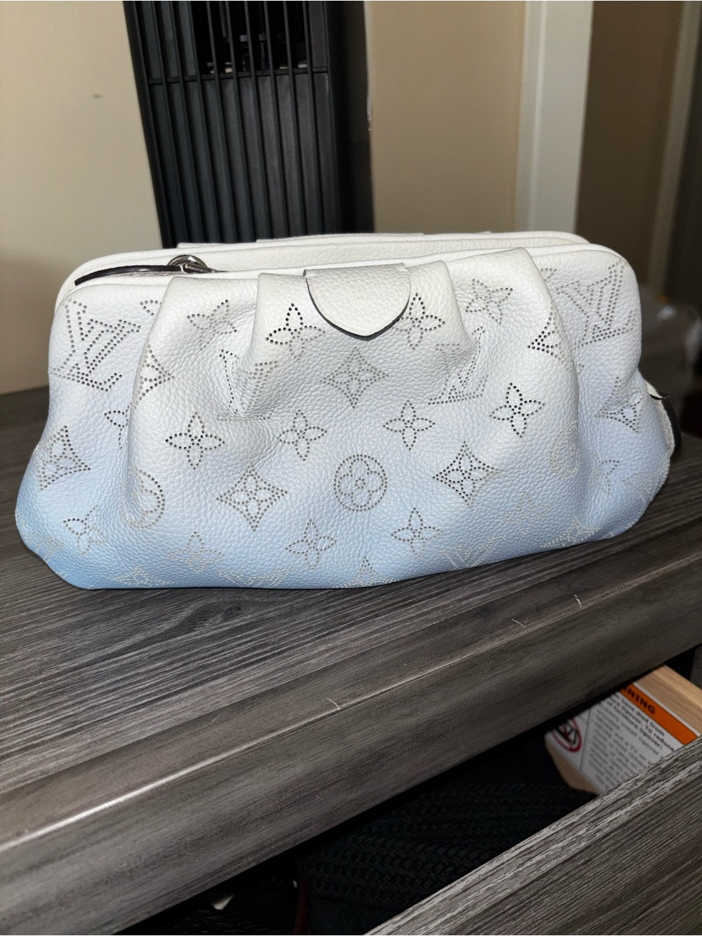 Louis Vuitton Monogram Mahina Scala  Leather Pouch with Detachable Strap